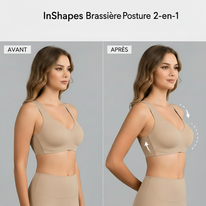 Brassière InShapes 2 en 1  : Corrige la posture dorsale & Rehausse la poitrine